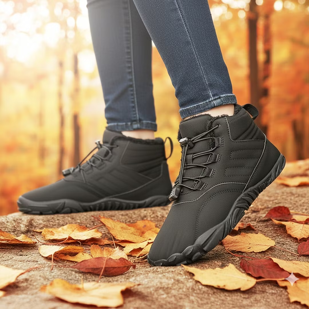 Toeplus Barfotaskor Vinter – Fodrade, Vattenavvisande & Halksäkra